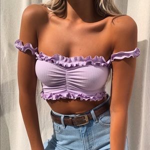 Off-Shoulder Crop Top